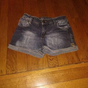 distressed blue denim shorts from mossimo supply co. size kids large (10-12)